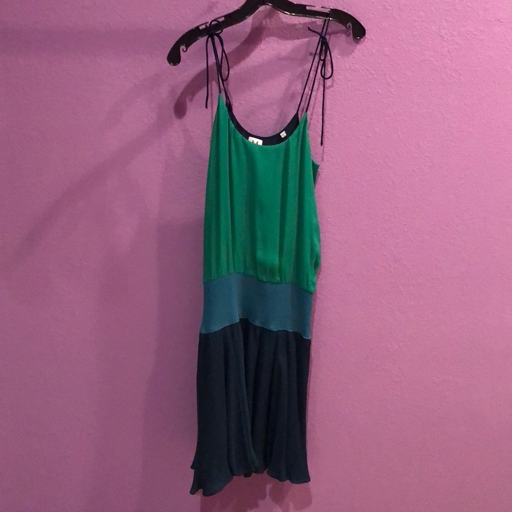 Halston Heritage Green/Blue Dress